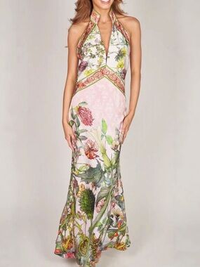 ❤️Hello Gorgeous! Printed Halter Neck Backless Maxi Dress